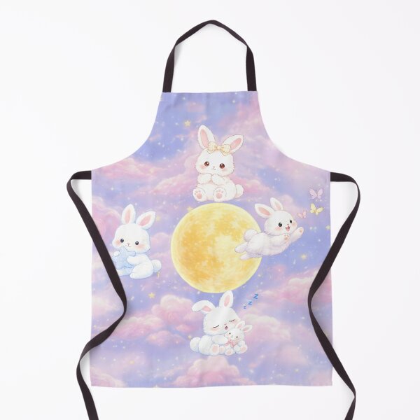 Item preview, Dreamy Bunny Moon  Pattern – Cute Pastel Nursery Night Illustration designed and sold by ClamberryStudio.