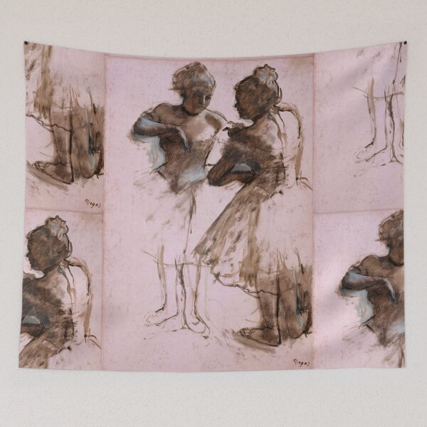 Item preview, Two Dancers by Edgar Degas: Ballet Impressionist Fine Art Poster designed and sold by artofuniverse.