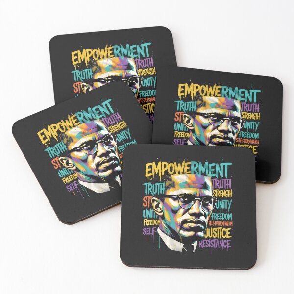 Item preview, Malcolm X Empowerment Truth Resistance Portrait designed and sold by GrumpySableye.