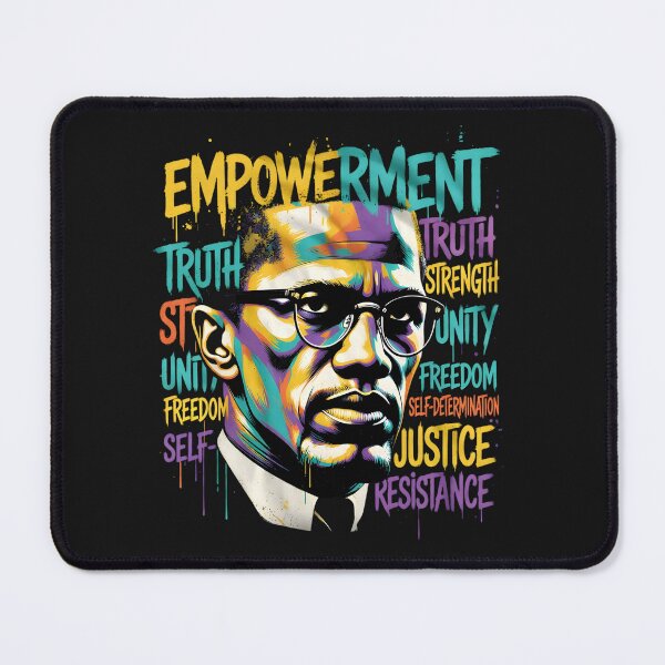 Item preview, Malcolm X Empowerment Truth Resistance Portrait designed and sold by GrumpySableye.