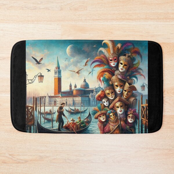 Item preview, Carnival in Venice – Gondola and Masks designed and sold by Sybille-Yates.
