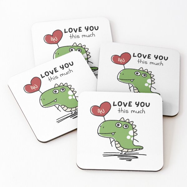 Item preview, Cute Dino Love Love You This Much Heart Balloon Di designed and sold by MaymaCAA.