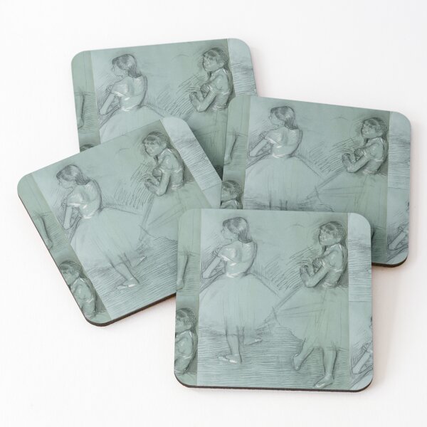 Item preview, Two Dancers by Edgar Degas: Ballet Sketch Fine Art Print designed and sold by artofuniverse.