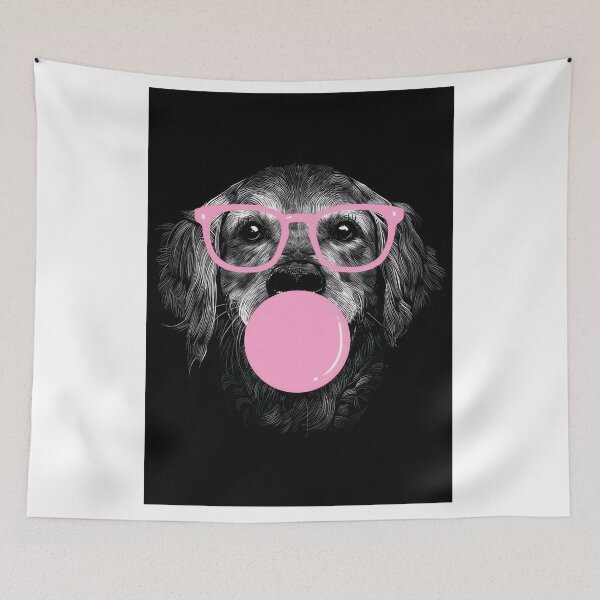 Item preview, Dog With Glasses and Bubble Gum designed and sold by nebelimr.