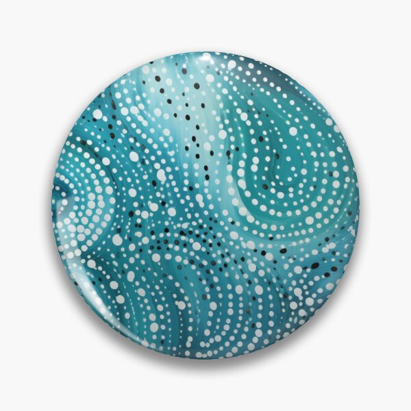 Item preview, Arte de inspiración aborigen: con olas del océano y nieve designed and sold by GrinGalore.