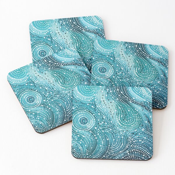Item preview, Aboriginal Inspired Art - With Wavy Ocean and Snow designed and sold by GrinGalore.