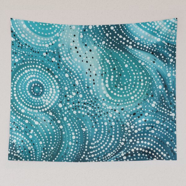 Item preview, Aboriginal Inspired Art - With Wavy Ocean and Snow designed and sold by GrinGalore.