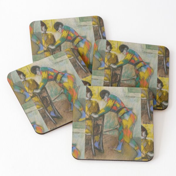 Item preview, Two Harlequins by Edgar Degas: Impressionist Pastel Fine Art Poster designed and sold by artofuniverse.