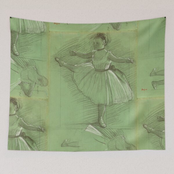 Item preview, Two Studies of Dancers by Edgar Degas: Impressionist Ballet Sketch Poster designed and sold by artofuniverse.