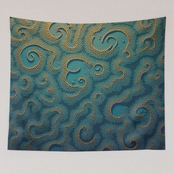 Item preview, Aboriginal Inspired Art - Ocean Swirls designed and sold by GrinGalore.