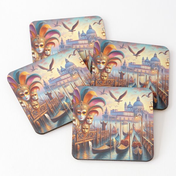 Item preview, Carnival in Venice – Gondolas and Masks designed and sold by Sybille-Yates.
