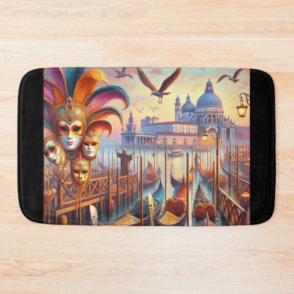 Item preview, Carnival in Venice – Gondolas and Masks designed and sold by Sybille-Yates.