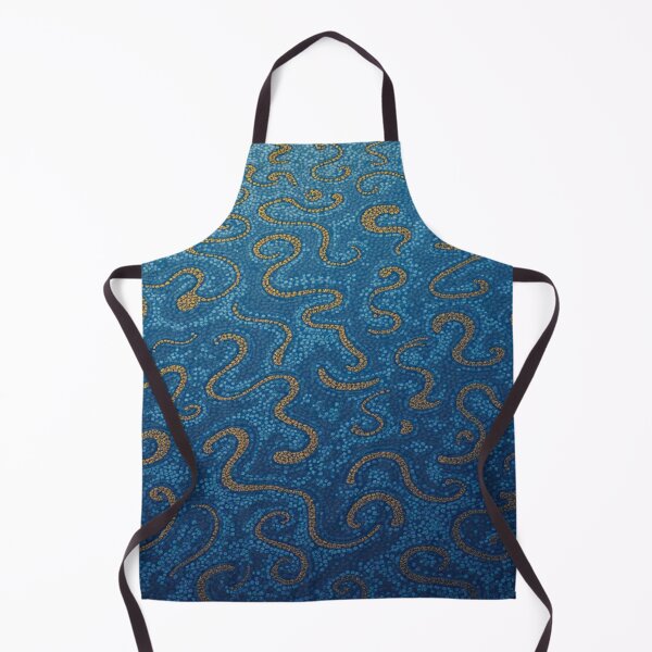 Item preview, Aboriginal Inspired Art - Ocean Wavy Swirl Snakes designed and sold by GrinGalore.