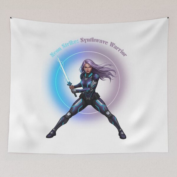 Item preview, Neon Strike: Synthwave Warrior designed and sold by Lavender-Kitty.