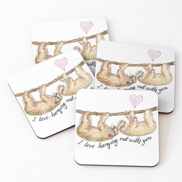 Item preview, Sloth Valentines - Love hanging out with you - Sloth lover designed and sold by B-ARTIZAN.