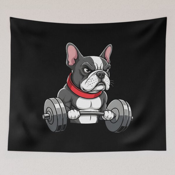 Item preview, French Bulldog Weightlifting Funny Deadlift Men Fitness Gym designed and sold by OlakunleOloroz.