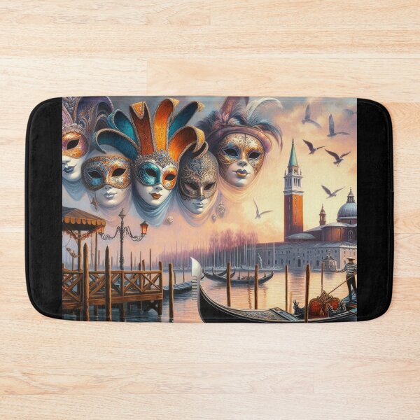 Item preview, Carnival in Venice – Gondola and Masks designed and sold by Sybille-Yates.