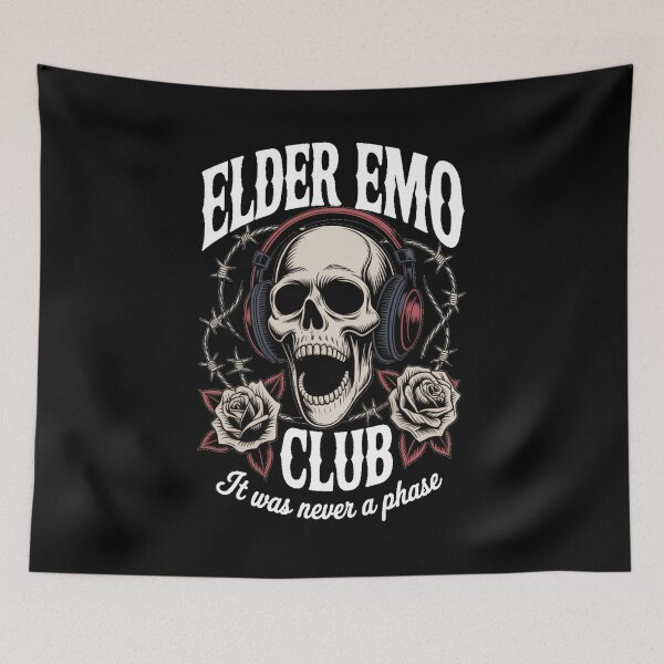 Item preview, Elder Emo Club It Was Never A Phase Tshirt designed and sold by Jacky-Design.