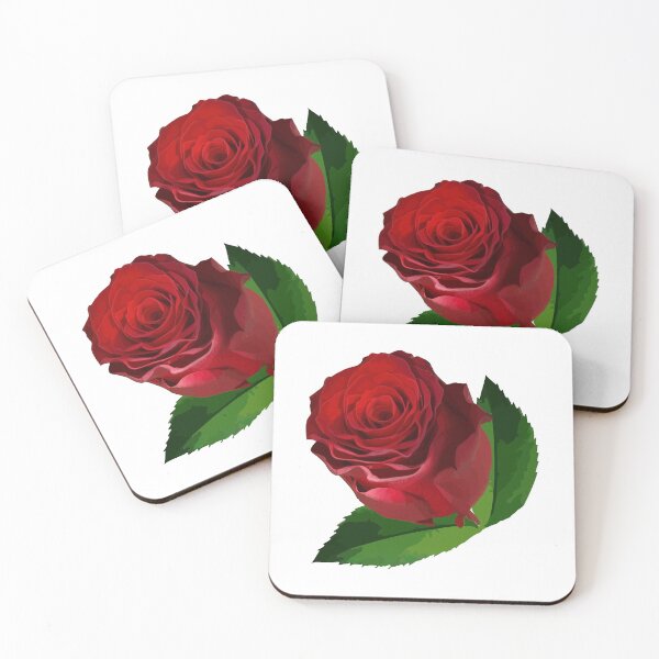 Item preview, Scarlet Rose with Green Leaves Emblem designed and sold by GraffiTimi.