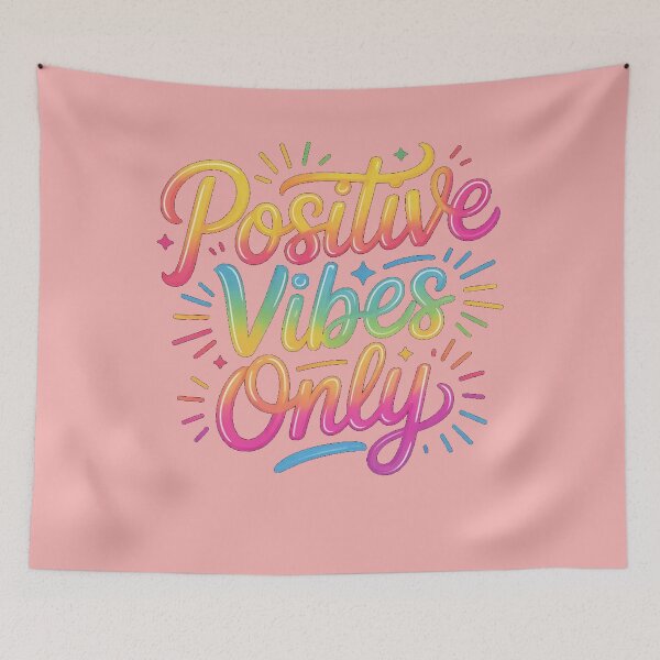 Item preview, Positive Vibes Only – Colorful Typography Quote designed and sold by positive vibes.