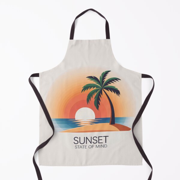 Item preview, Sunset State of Mind Tropical Beach Palm Tree and Ocean Art designed and sold by SplashTastic.