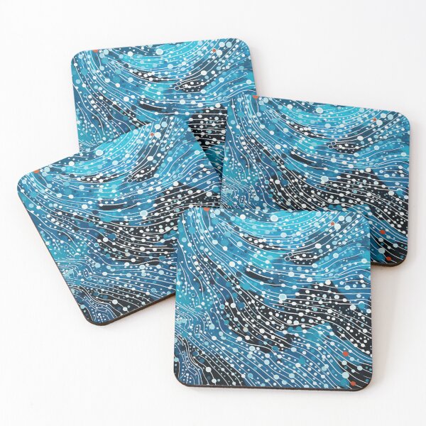 Item preview, Arte de inspiración aborigen: invierno con fuertes nevadas designed and sold by GrinGalore.