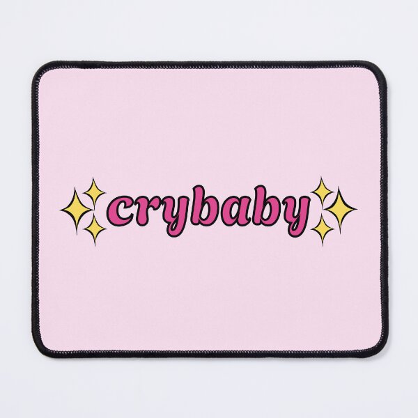 Item preview, Crybaby - Cute Pink Typography with Stars Sticker designed and sold by joleyjl.
