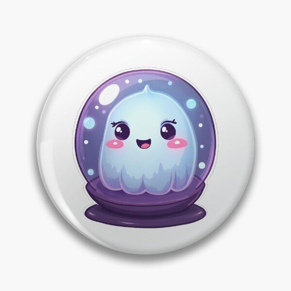 Item preview, Cute Crystal Ball Ghost – Cozy Spooky Kawaii Fantasy Art designed and sold by santi-ia.