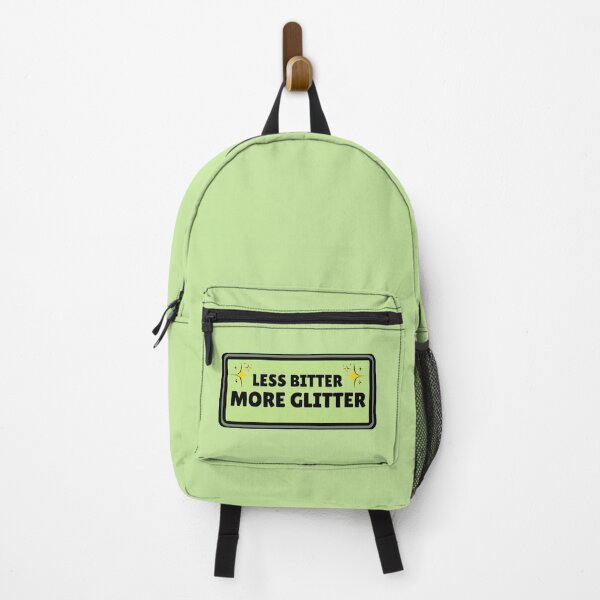 Item preview, Less Bitter More Glitter-Green Motivational Typography Design designed and sold by joleyjl.
