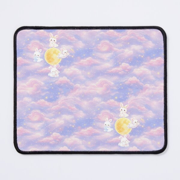 Item preview, Dreamy Bunny Moon Seamless Pattern – Pastel Night Nursery Design designed and sold by ClamberryStudio.