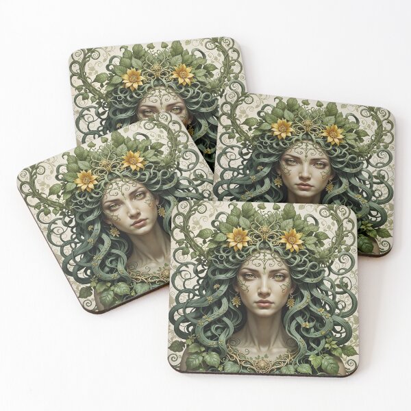 Item preview, Green Medusa - Master of creepers and vines designed and sold by ShaDeS-AI-Art.