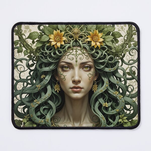 Item preview, Green Medusa - Master of creepers and vines designed and sold by ShaDeS-AI-Art.