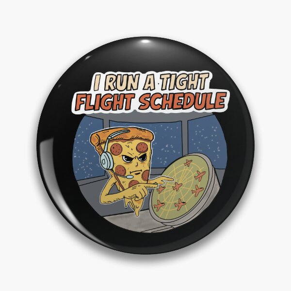 Item preview, Funny Pizza Air Traffic Controller - I Run A Tight Flight Schedule Pun designed and sold by Popstudio85.