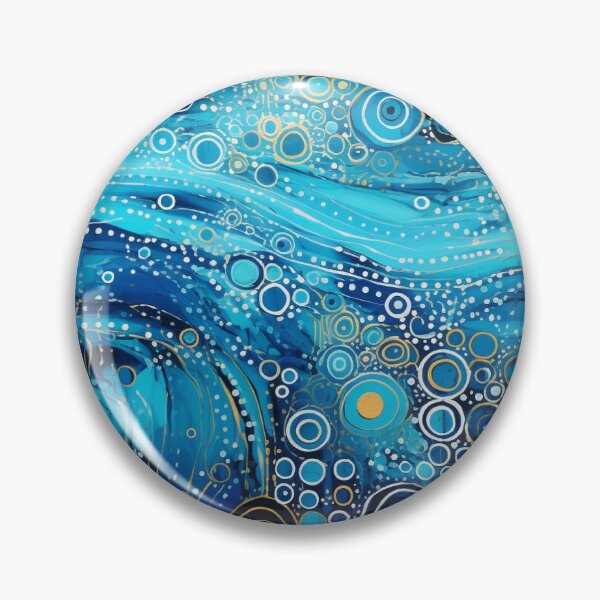 Item preview, Arte de inspiración aborigen: con ondas de agua y burbujas designed and sold by GrinGalore.