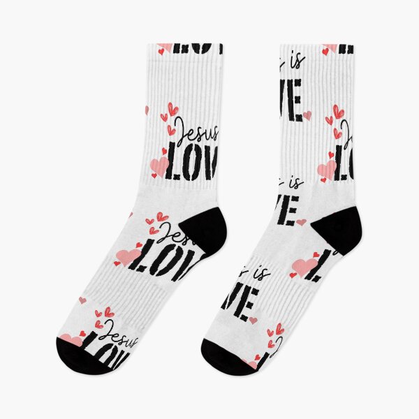 Item preview, Jesus Is Love – Christian Faith and Inspiration Black Typography Design designed and sold by MoriaStore.