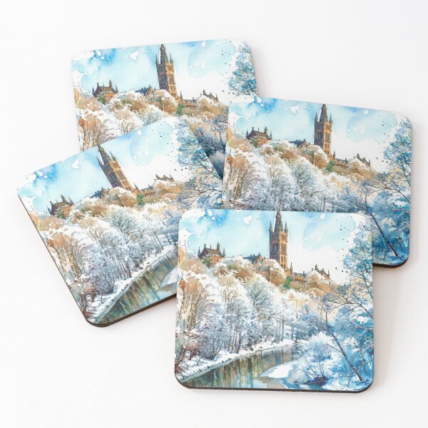 Item preview, Glasgow University and River Kelvin Watercolour  designed and sold by davidelder.