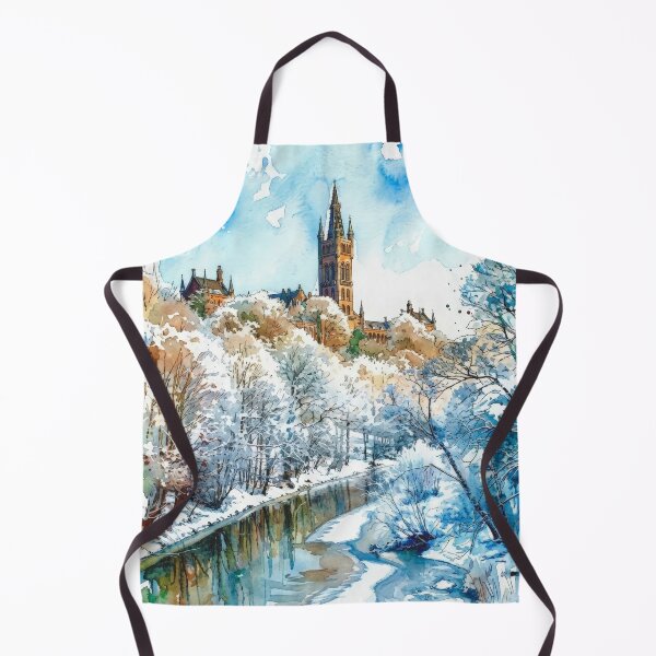 Item preview, Glasgow University and River Kelvin Watercolour  designed and sold by davidelder.