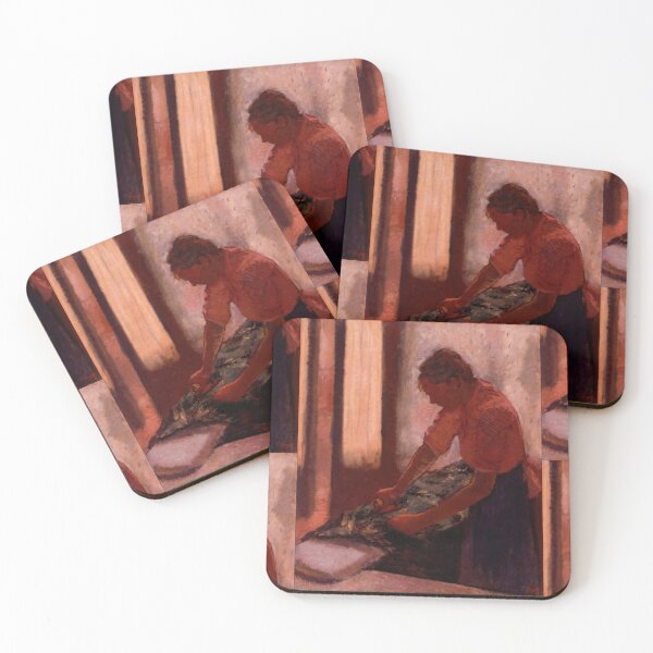 Item preview, Woman Ironing by Edgar Degas: Impressionist Interior Fine Art Print designed and sold by artofuniverse.