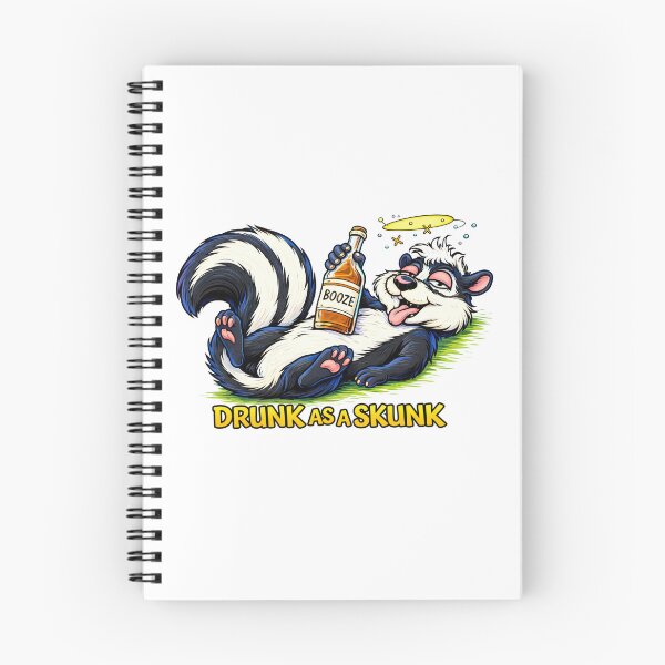 Item preview, Drunk as a Skunk – Funny Cartoon Skunk Drinking  designed and sold by Moriarty's Digital Visions.