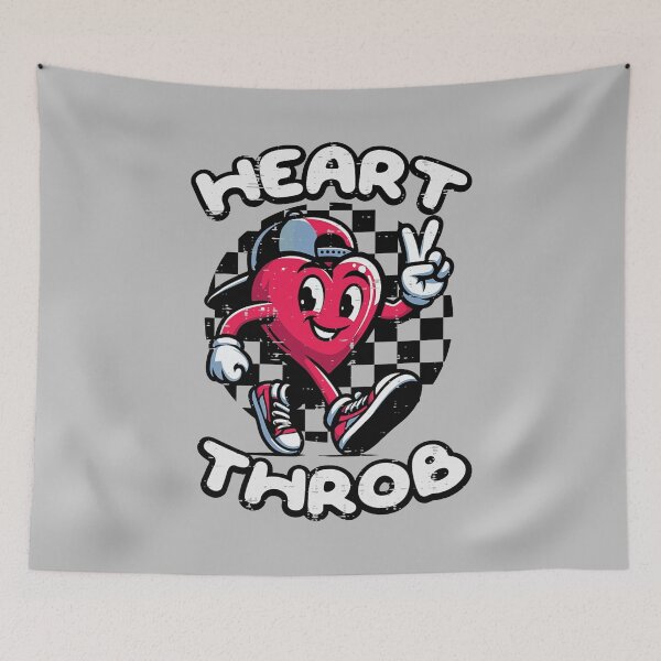 Item preview, Valentines Day Heart Throb Peace Retro Groovy Boys Kids Men designed and sold by mjohnson9.