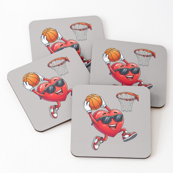 Item preview, Valentines Day Basketball Funny Red Heart Boys Kids designed and sold by mjohnson9.