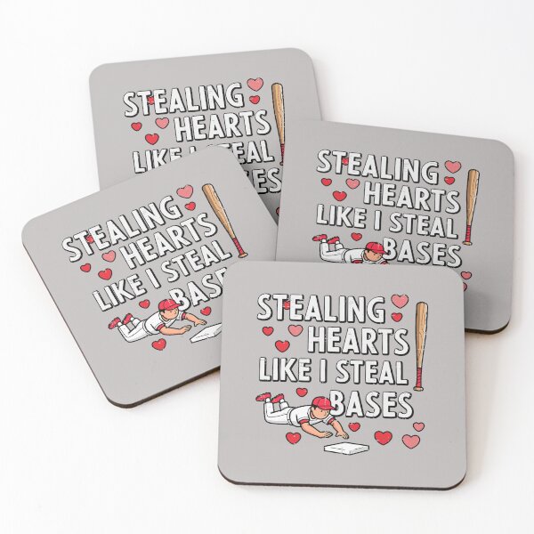 Item preview, Stealing Hearts Like I Steal Bases Valentines Day Baseball designed and sold by mjohnson9.