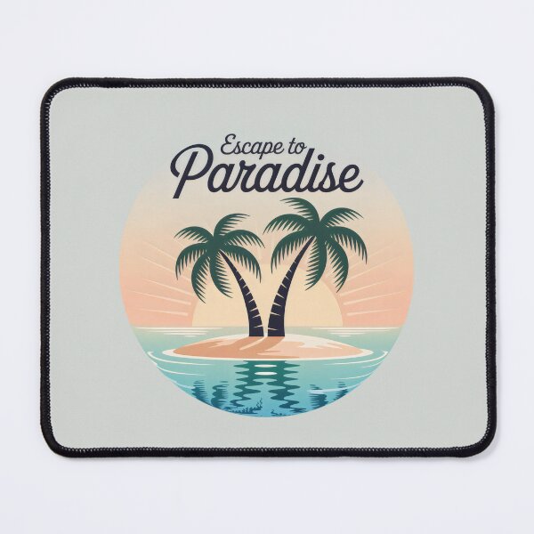 Item preview, Escape to Paradise Tropical Island Sunset Palm Trees Art designed and sold by SplashTastic.