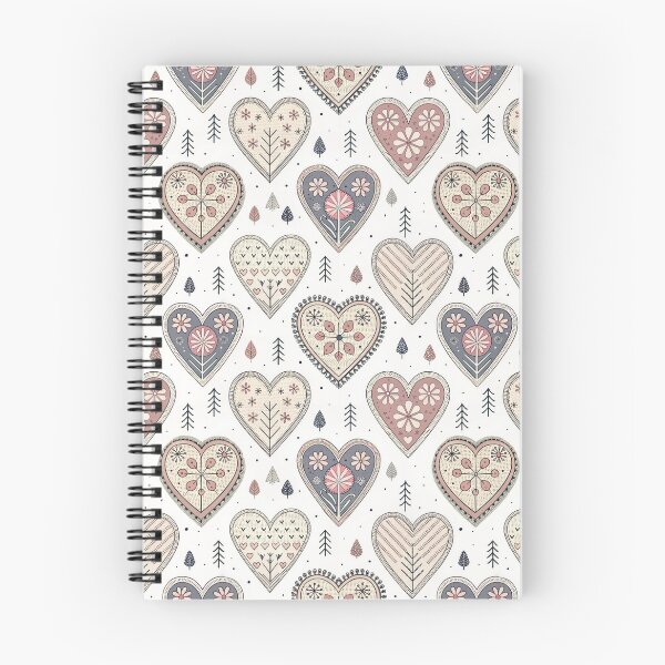 Item preview, Nordic Folk Heart Borders | Scandinavian Folk Design designed and sold by Shuga-Design.
