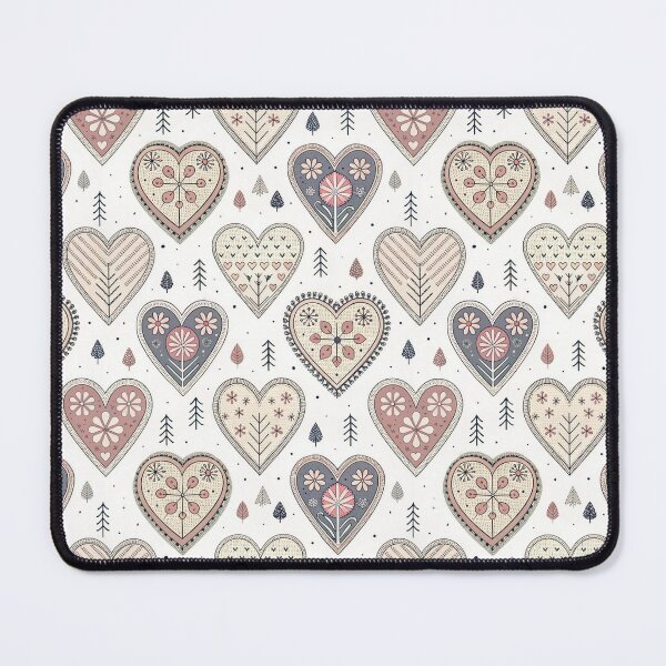 Item preview, Nordic Folk Heart Borders | Scandinavian Folk Design designed and sold by Shuga-Design.