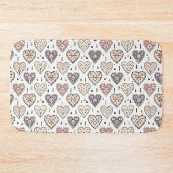 Item preview, Nordic Folk Heart Borders | Scandinavian Folk Design designed and sold by Shuga-Design.