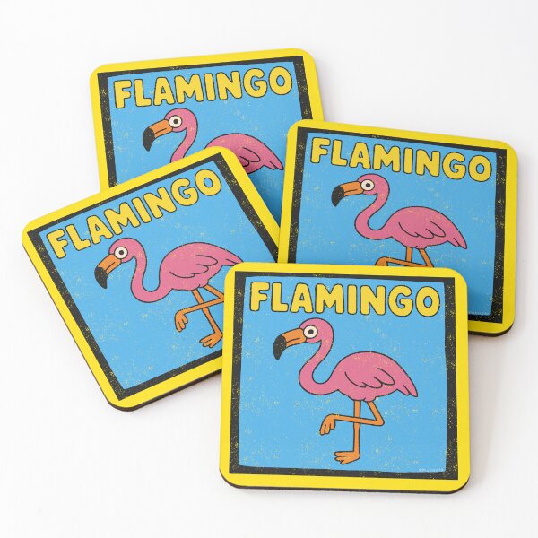 Item preview, Flamingo cartoon - Weathered Look designed and sold by FunnehGacha.