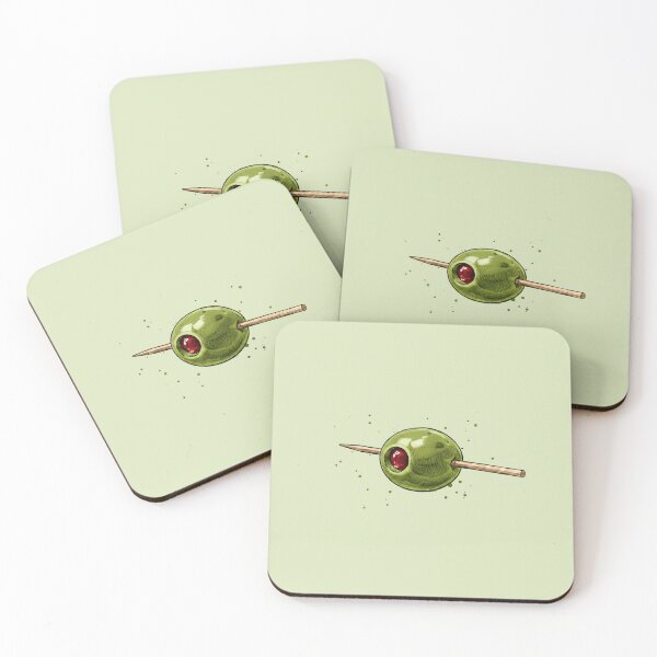 Item preview, Green OLIVE with pimento on a toothpick designed and sold by S-M-P-A.