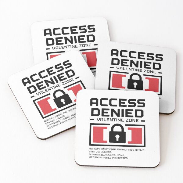 Item preview, Access Denied Valentine Shirt – Anti Valentine Emotional Boundaries Humor designed and sold by MORIANZPOD.