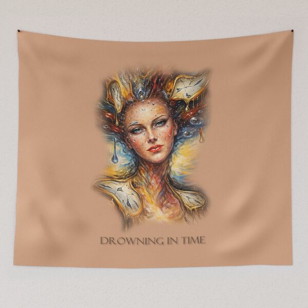 Item preview, Live without regrets. Woman portrait surreal art deco designed and sold by Natart1004.